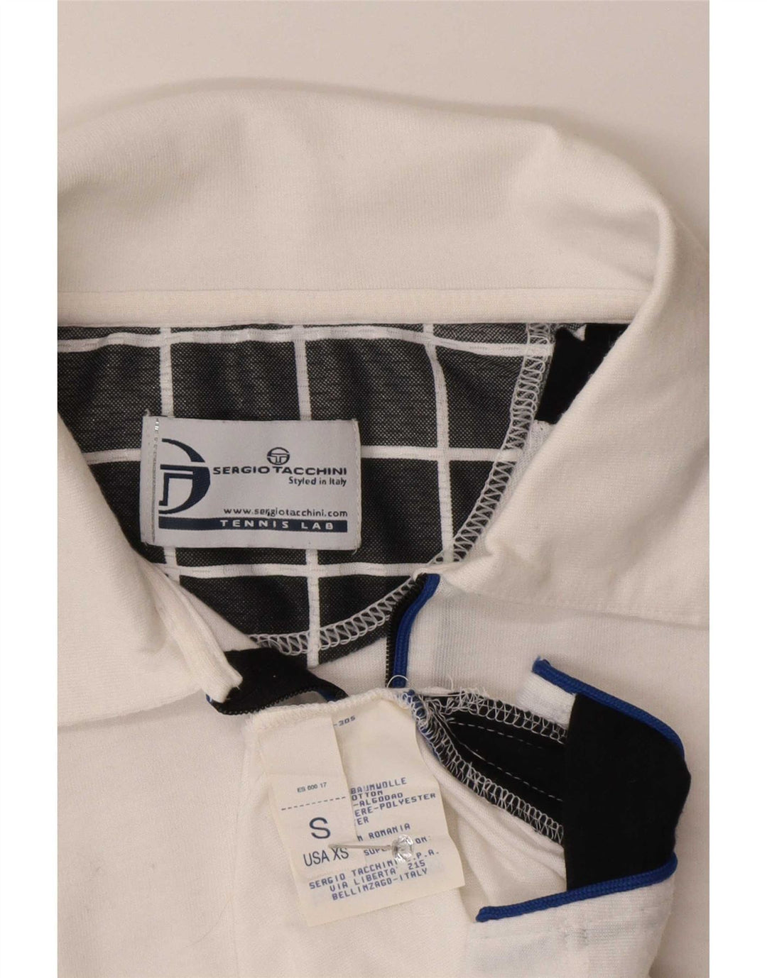 Sergio Tacchini Polo De Hombre Small Blanco Colorblock Algodón