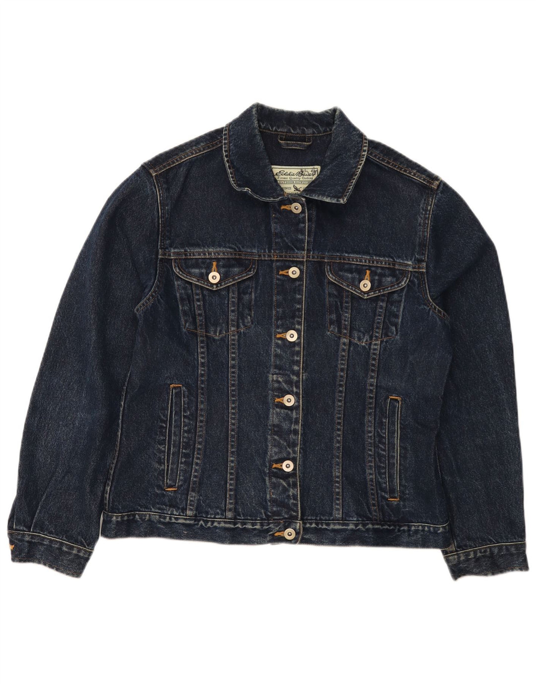 EDDIE BAUER Chaqueta vaquera para mujer Reino Unido 14 Algodón azul marino mediano