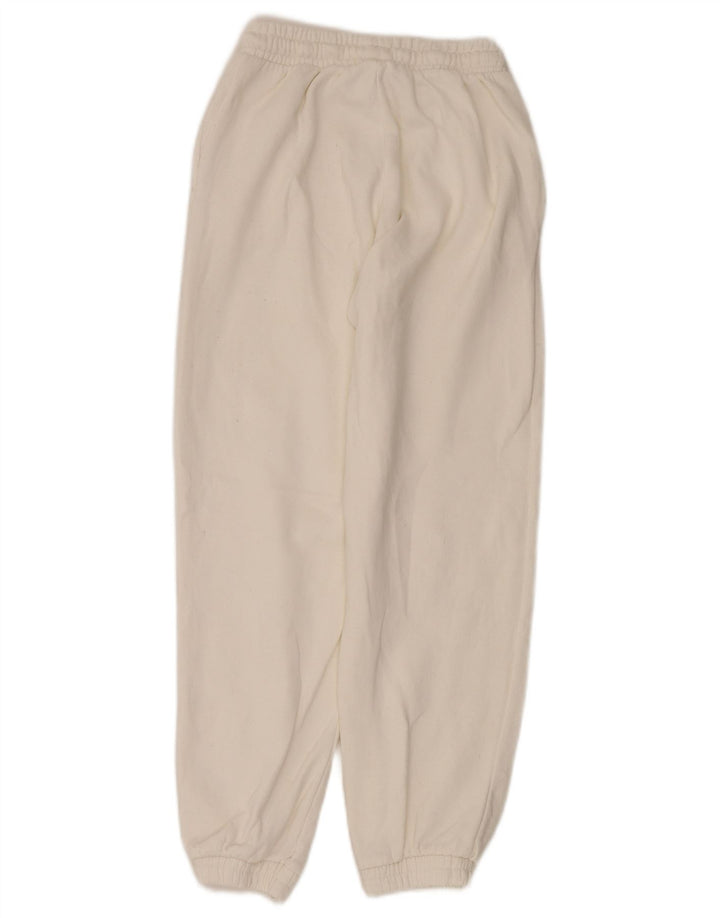 Zara Mujer Pantalones De Chándal Joggers UK 8 Small Blanco
