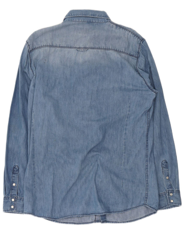 Camisa Vaquera Hombre Bench XL Algodón Azul