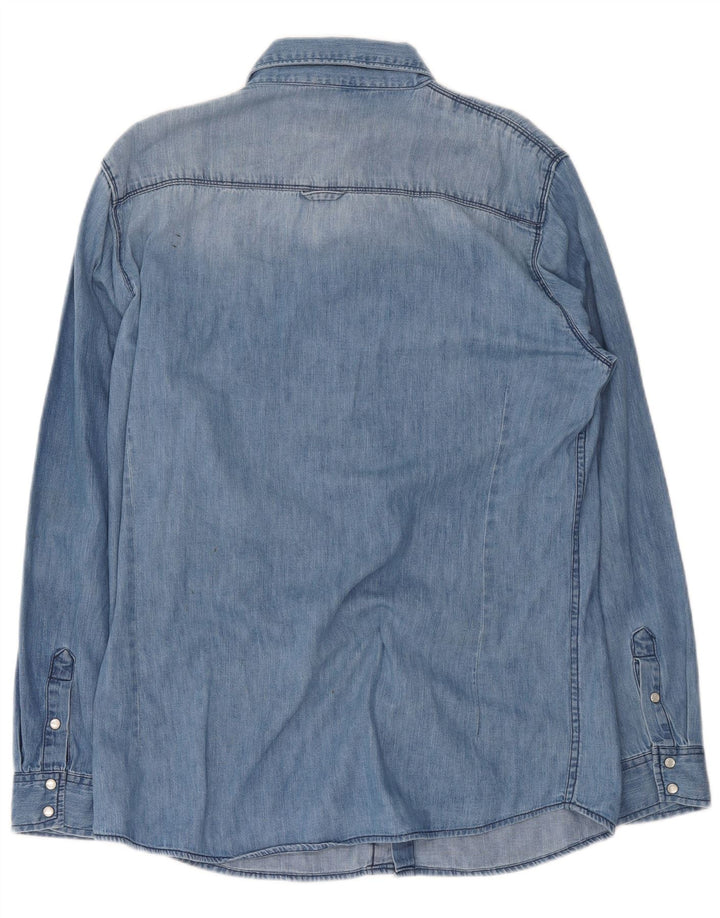 Camisa Vaquera Hombre Bench XL Algodón Azul