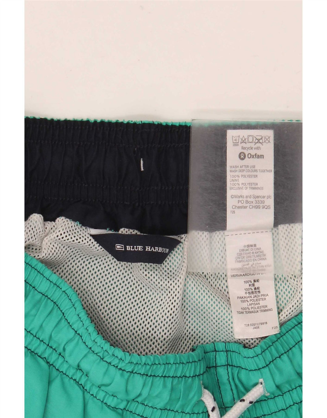 Bañador Marks & Spencer Hombre Blue Harbor Poliéster verde medio