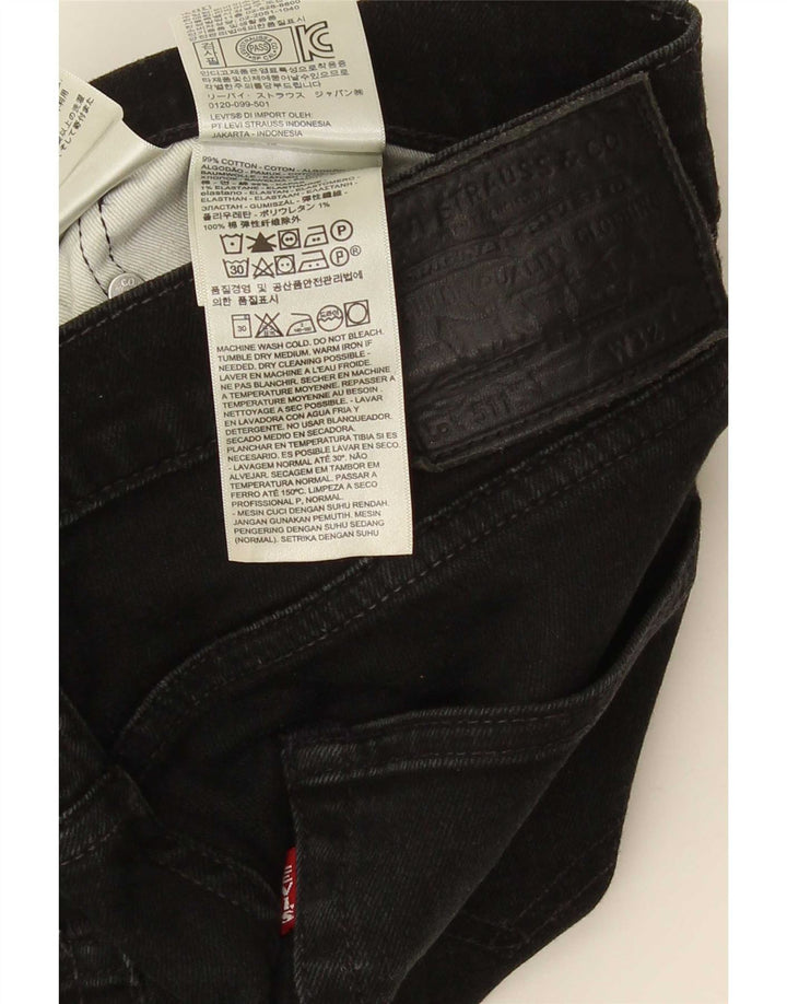 Levi's Hombre 511 Slim Jeans W32 L32 Algodón Negro