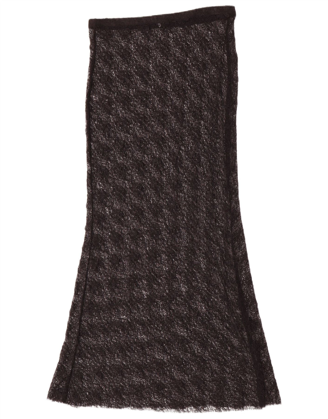Zara Mujer Falda Maxi De Encaje Mediana W28 Poliamida Negra
