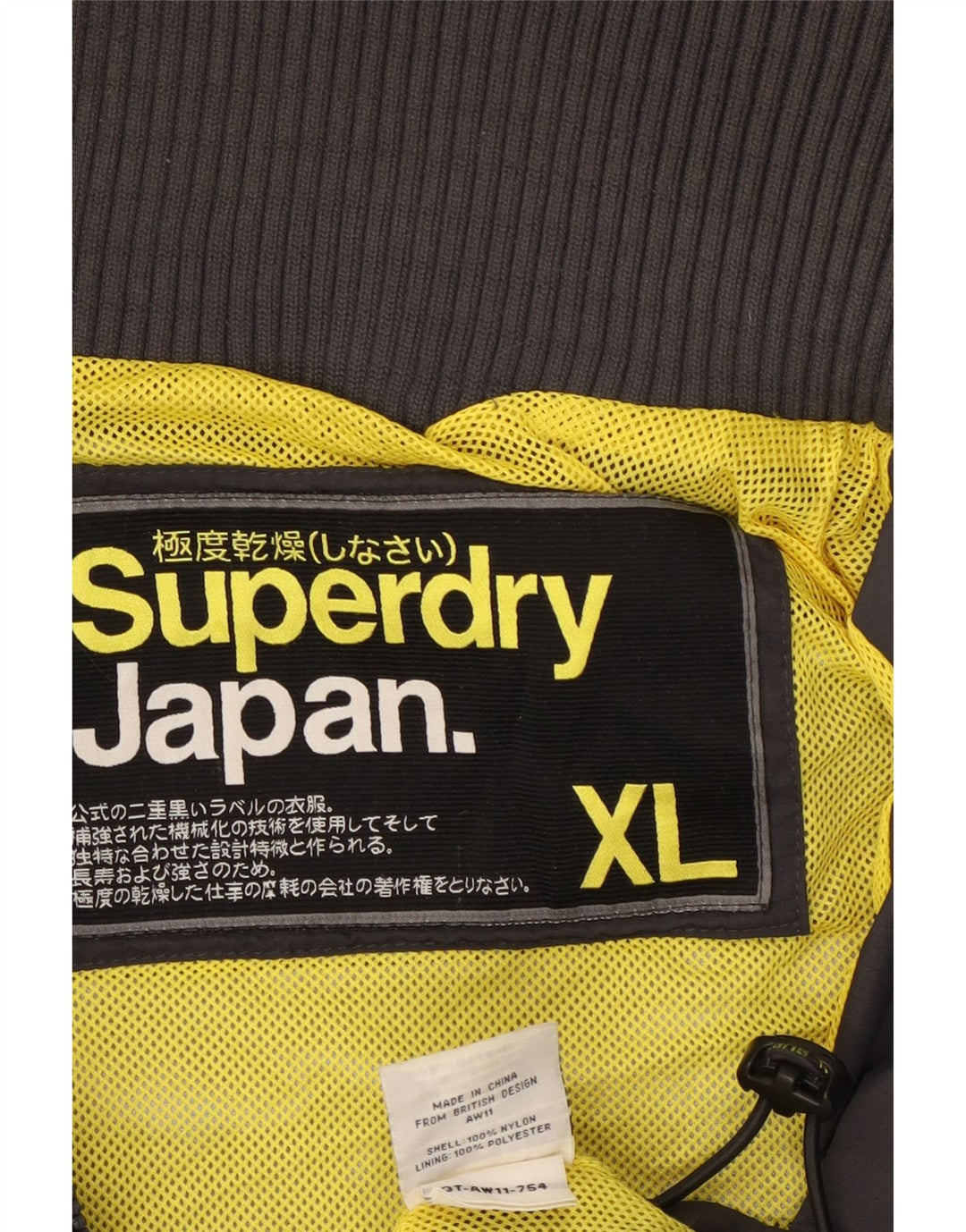 Superdry Chaqueta impermeable gráfica para hombre UK 42 XL Nylon gris