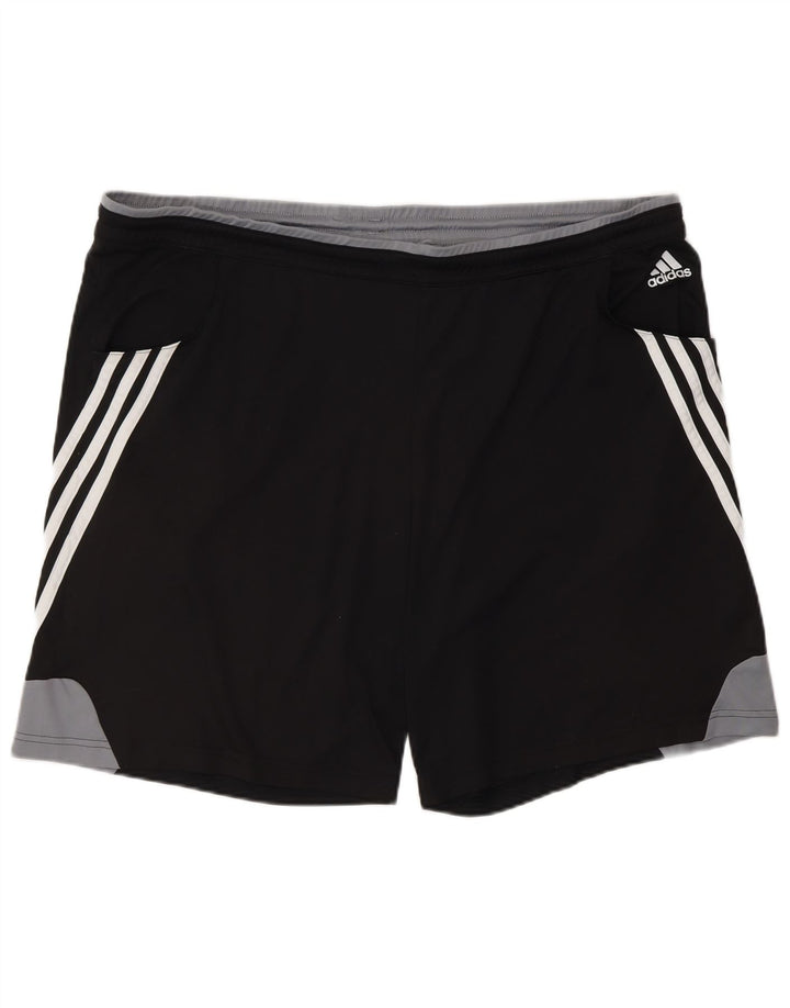 ADIDAS Pantalones cortos deportivos para hombre XL Poliéster color block negro