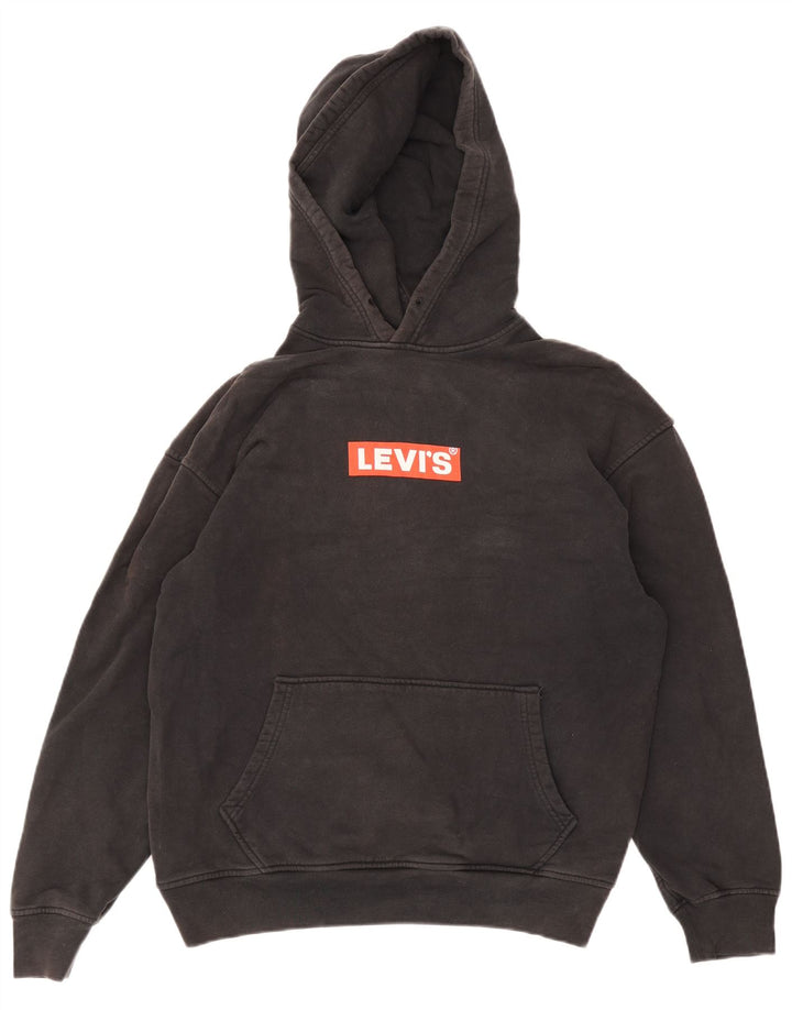 Levi's Hombre Sudadera Con Capucha Y Gráfico Relajado De Algodón Gris Medio
