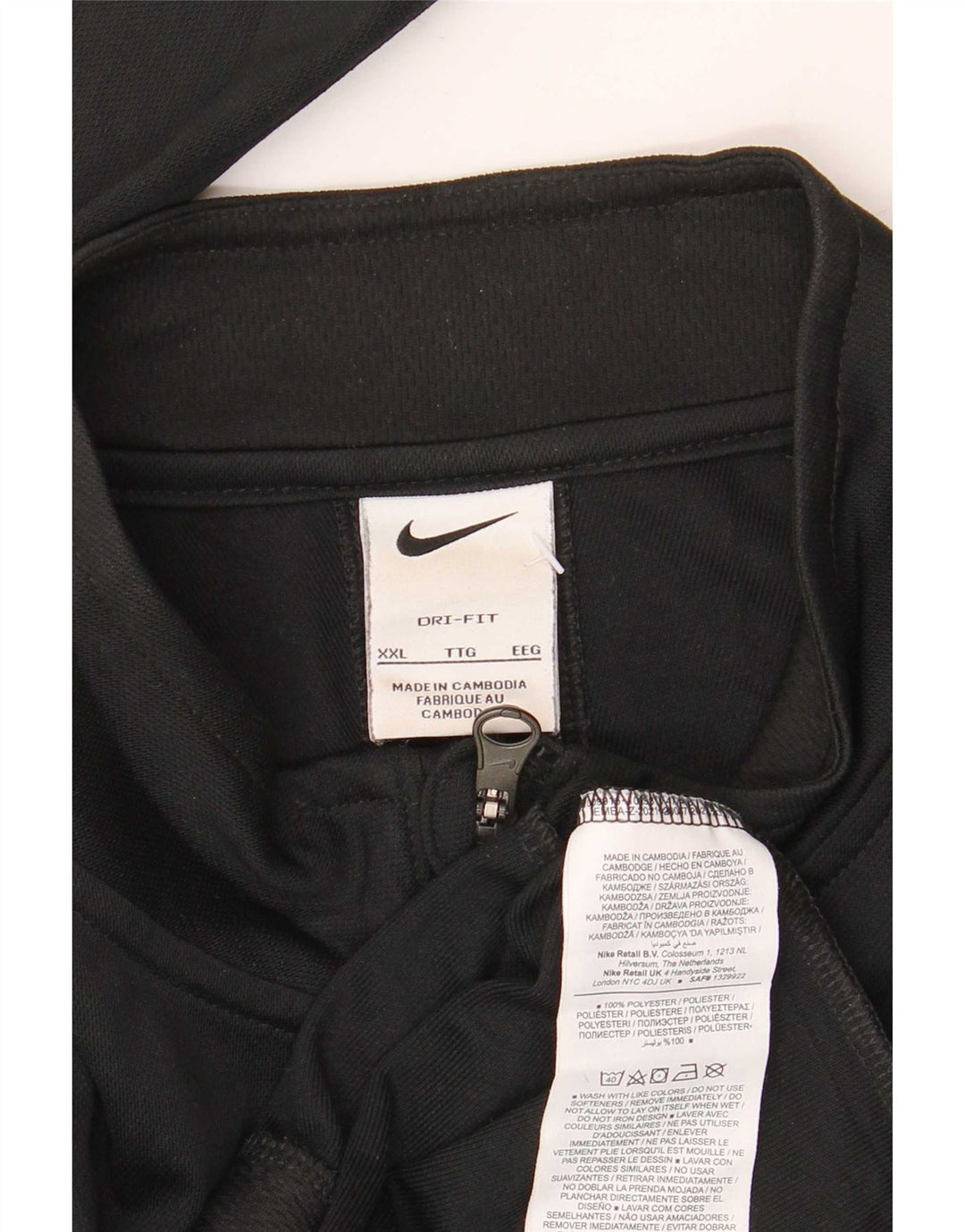 Nike Dri Fit Chándal Top Chaqueta para Hombre 2XL Poliéster Negro