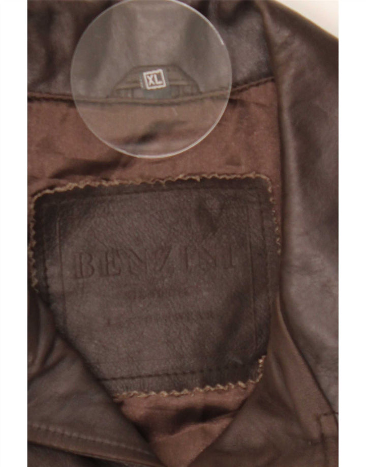 Vintage Mens Leather Jacket UK 42 XL Brown