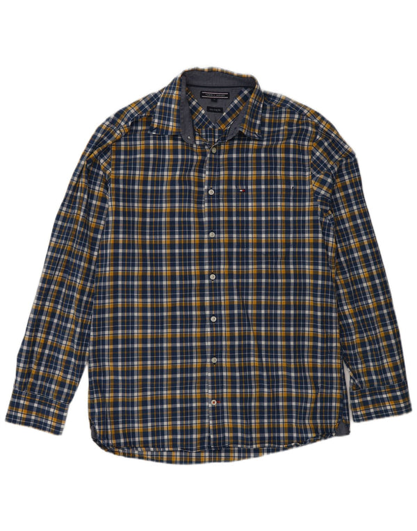 Camisa Tommy Hilfiger New York Fit de algodón a cuadros en azul medio