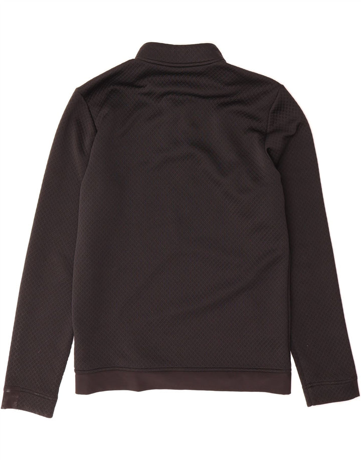 ADIDAS Mens Zip Neck Sweatshirt Jumper Small Black Polyester Vintage Adidas and Second-Hand Adidas from Messina Hembry 