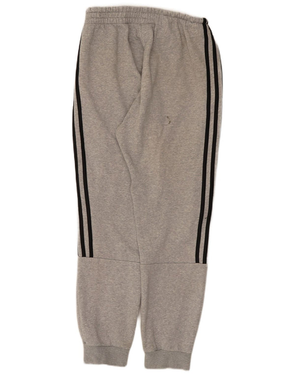 Adidas Hombre Pantalones De Chándal Joggers Pequeño Gris Algodón