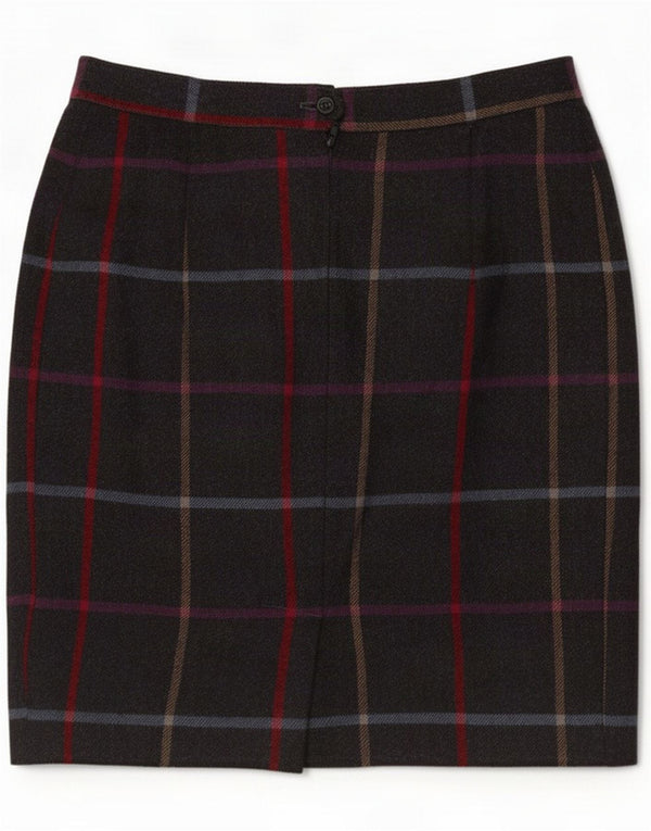 Falda lápiz vintage para mujer Mediana W28 Gris Cuadros