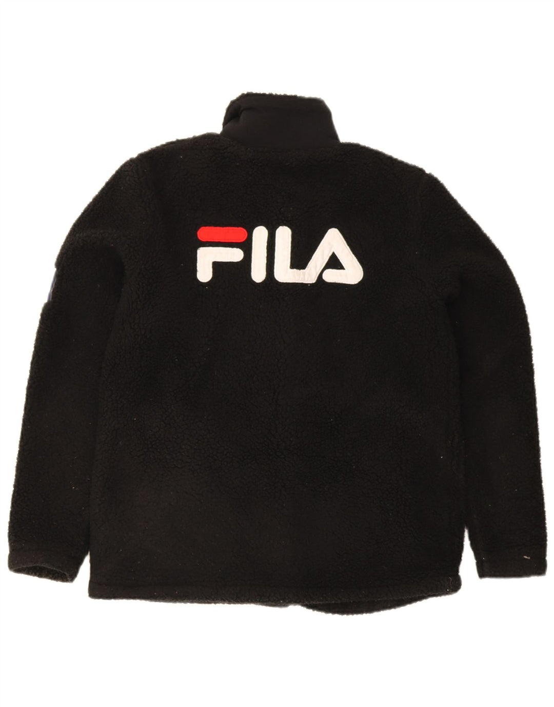 Fila Chaqueta polar gráfica para mujer UK 10 Small Poliéster negro