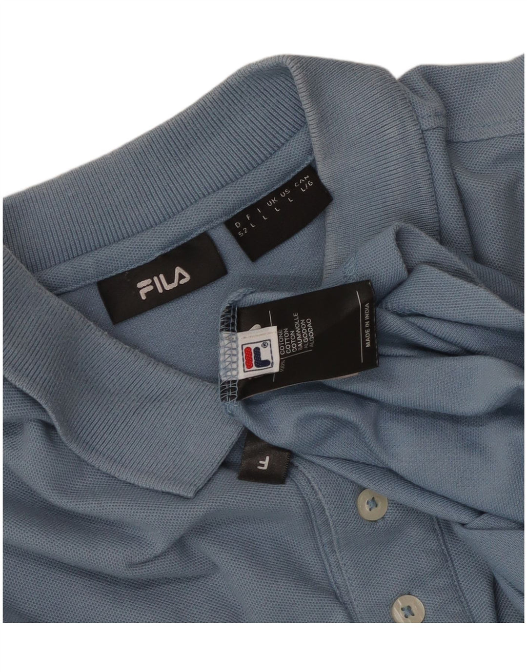 Fila Polo Hombre Algodón Azul Grande