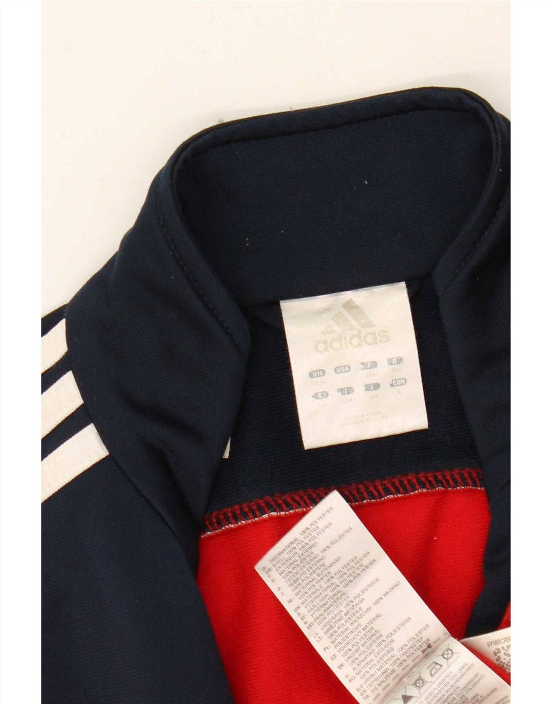 Adidas Chaqueta de chándal para niños 13-14 años Rojo Colorblock Poliéster