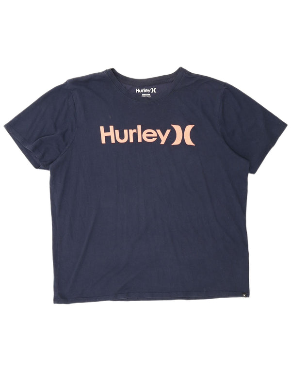 Hurley Hombre Dri Fit Graphic Camiseta Top XL Azul Marino Algodón