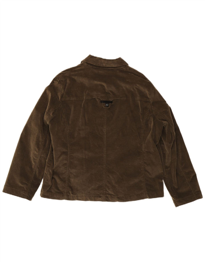 Perte by Krizia Chaqueta utilitaria para mujer UK 22 3XL Algodón marrón