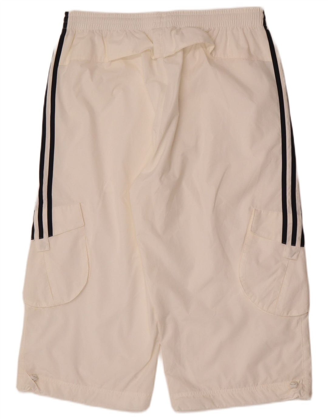 Adidas Pantalones Capri Cargo para Hombre, Poliéster Blanco Grande