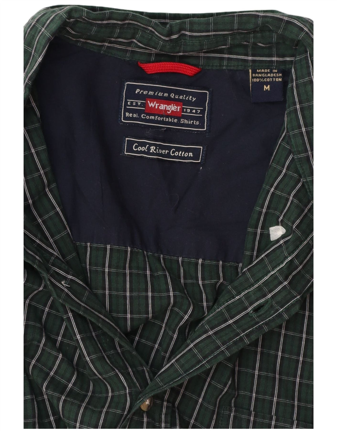 WRANGLER Camisa De Franela De Algodón A Cuadros Verde Medio Hombre