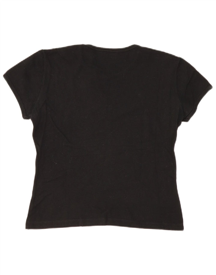 Camiseta Lacoste Mujer Top Talla 42 Grande Negro