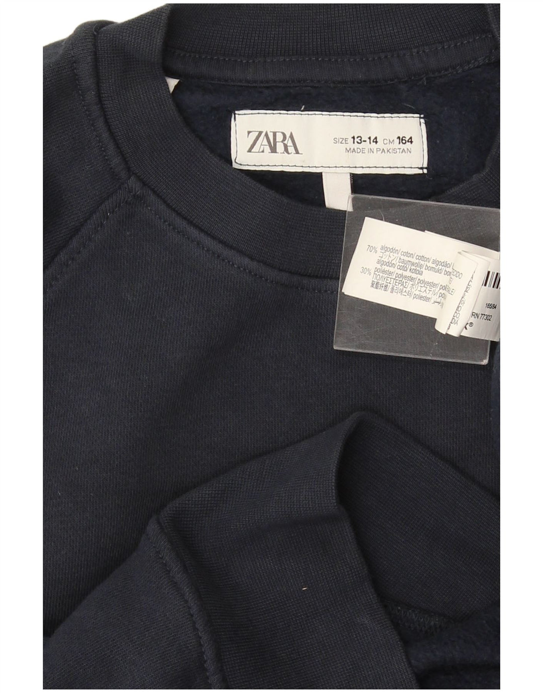 Zara Sudadera Niño Jumper 13-14 Años Azul Marino Algodón