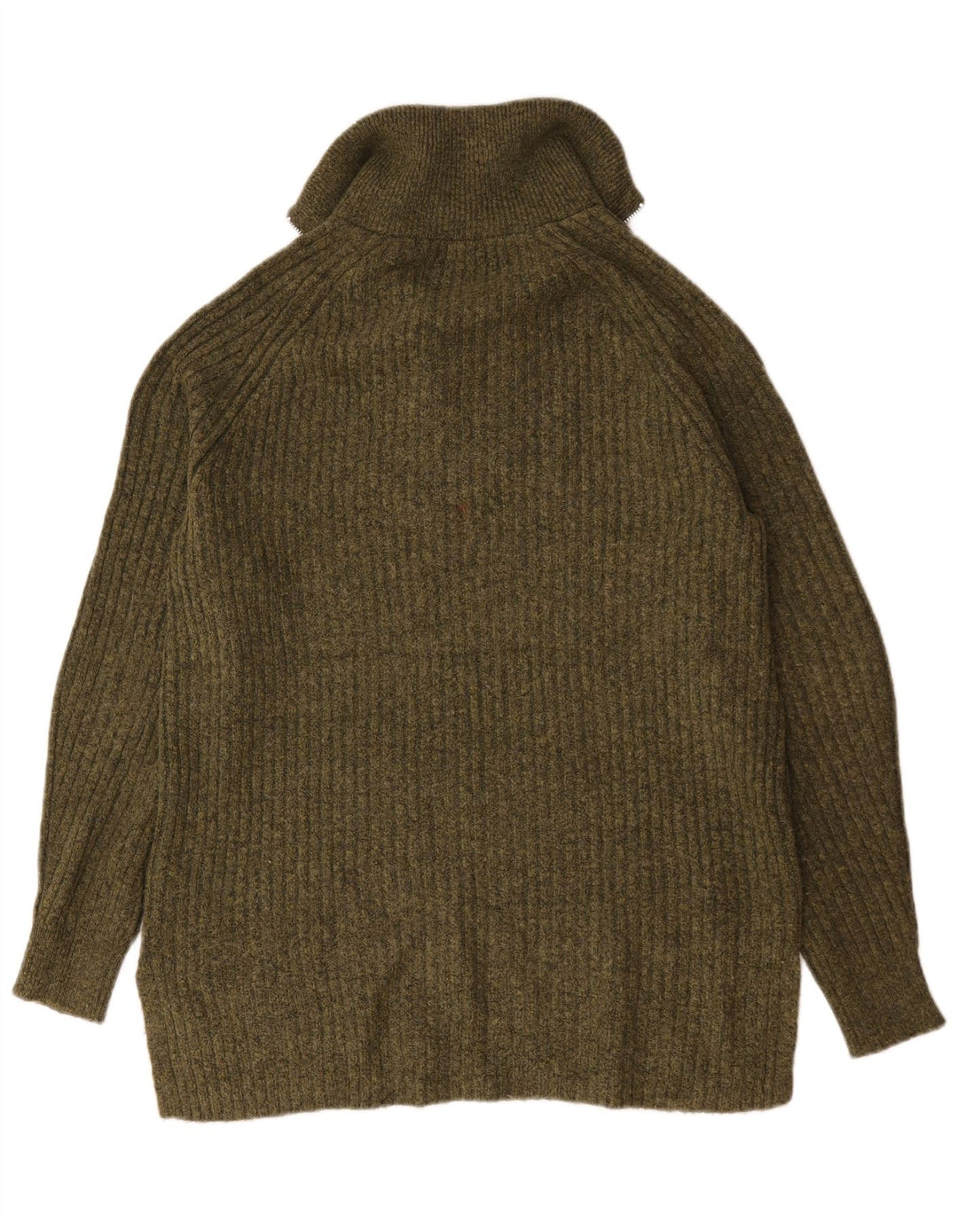 Marks & Spencer Suéter tipo jersey con cuello y cremallera para hombre Acrílico caqui mediano