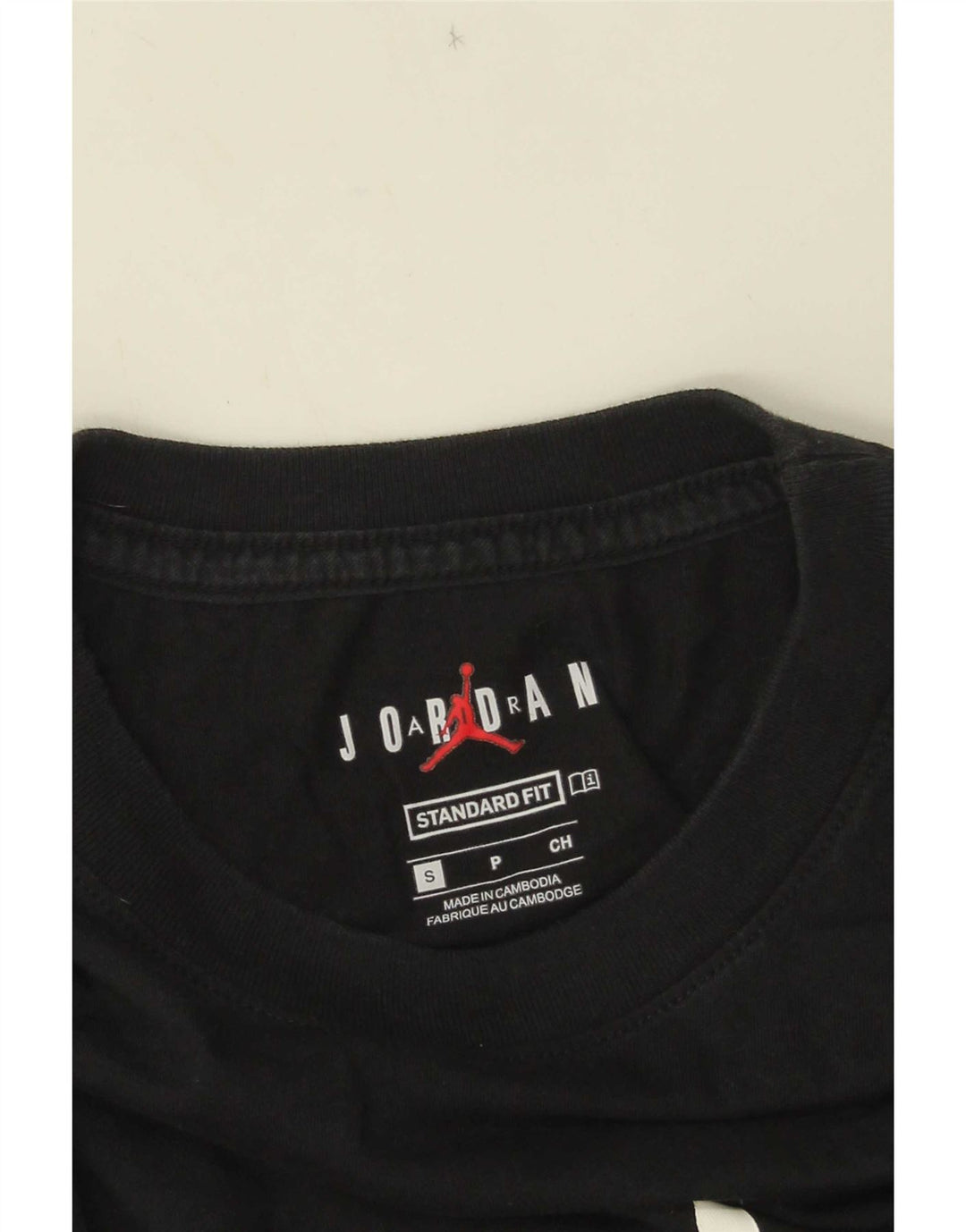 Jordan - Camiseta gráfica de ajuste estándar para hombre, talla pequeña, color negro