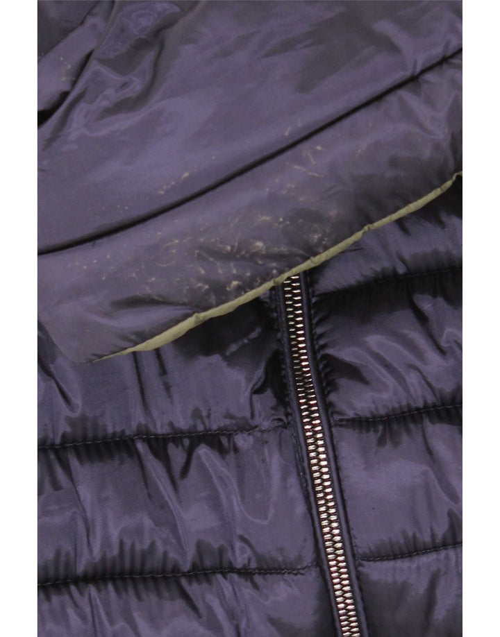 Colmar Abrigo acolchado reversible con capucha para mujer UK 42 Medium Azul marino Nylon