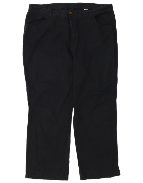 Marks & Spencer Pantalones Casuales Rectos para Mujer UK 22 3XL W42 L29 Negro