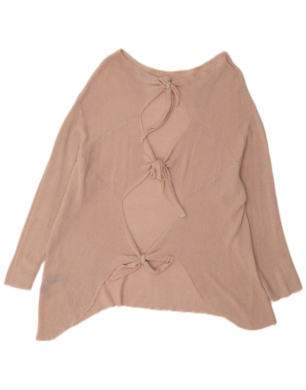 Zara Mujer Top Manga Larga UK 46 Grande Nylon Rosa