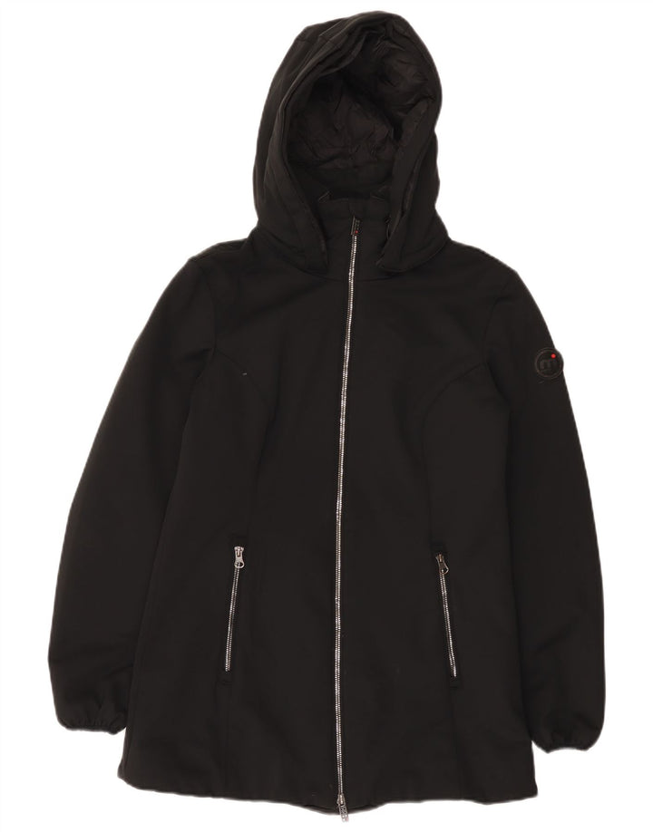 Mistral Chaqueta acolchada con capucha para mujer UK 10 Small Black Nylon