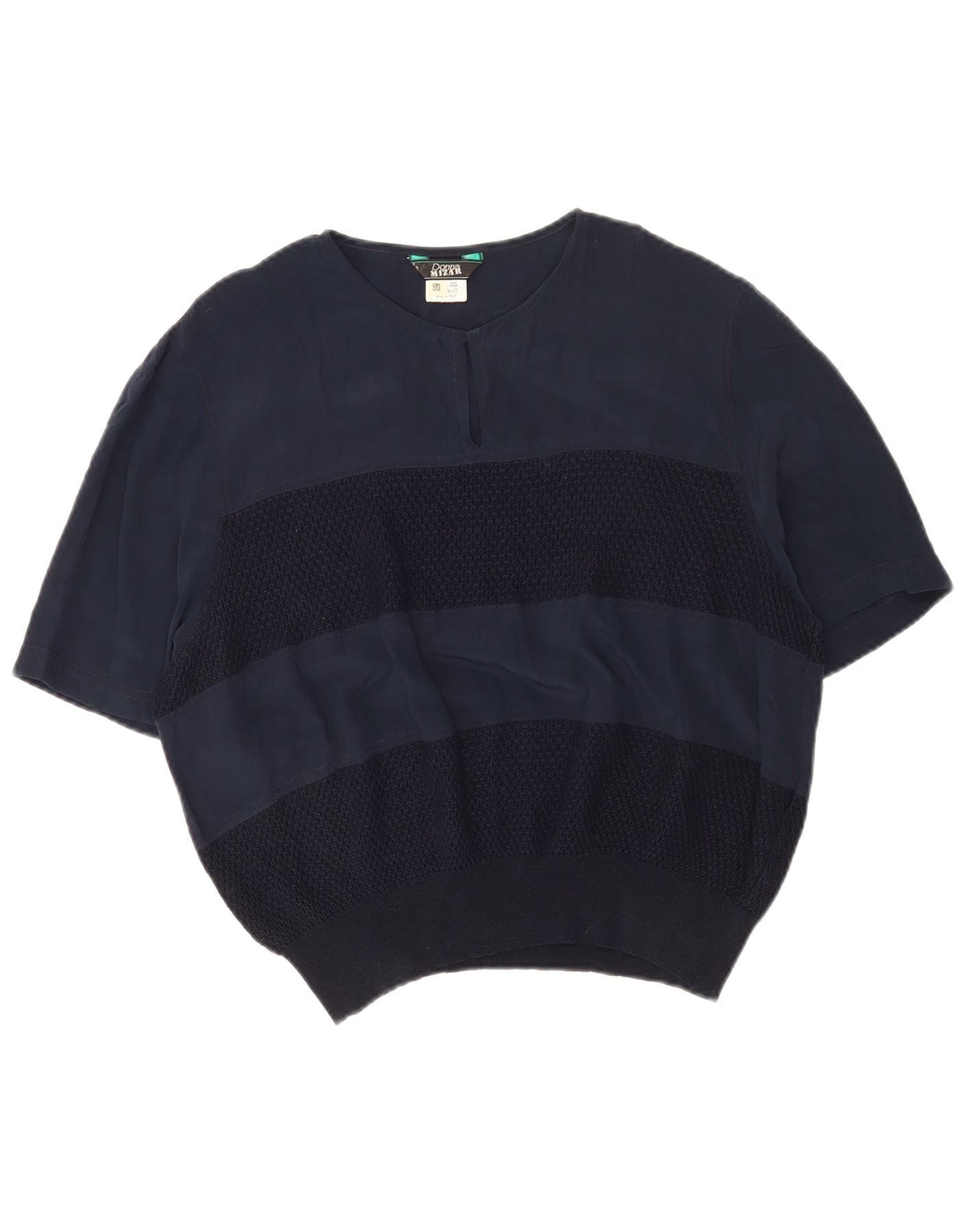 Blusa Mujer Donna Mizar Top IT 50 XL Seda Azul Marino