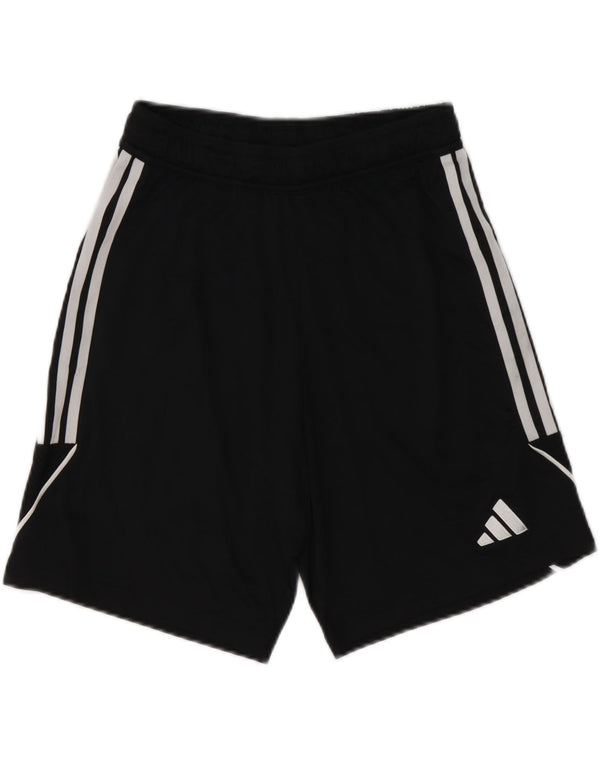 Adidas Pantalones cortos deportivos para hombre pequeños deportivos de poliéster negro