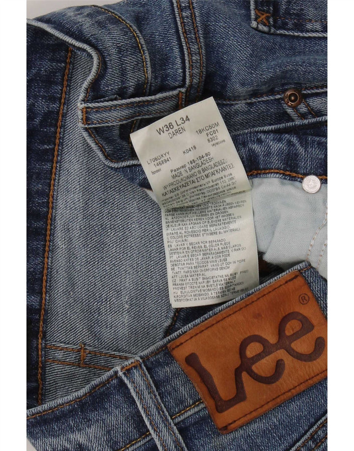 Vaqueros Lee Daren Slim para Hombre W36 L34 Algodón Azul