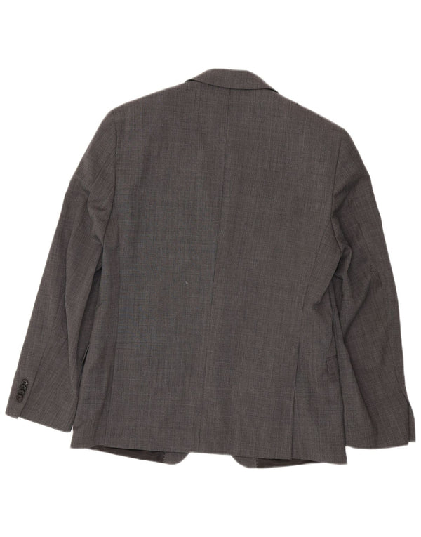 Tommy Hilfiger Chaqueta tipo blazer de 2 botones para hombre UK 42 XL Lana a cuadros gris
