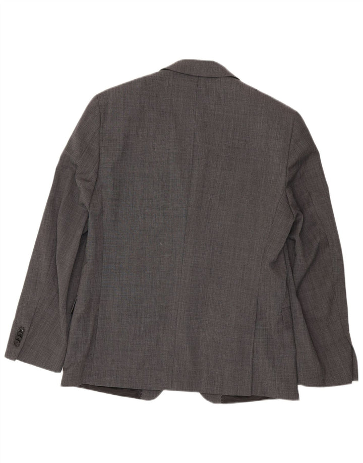 Tommy Hilfiger Chaqueta tipo blazer de 2 botones para hombre UK 42 XL Lana a cuadros gris