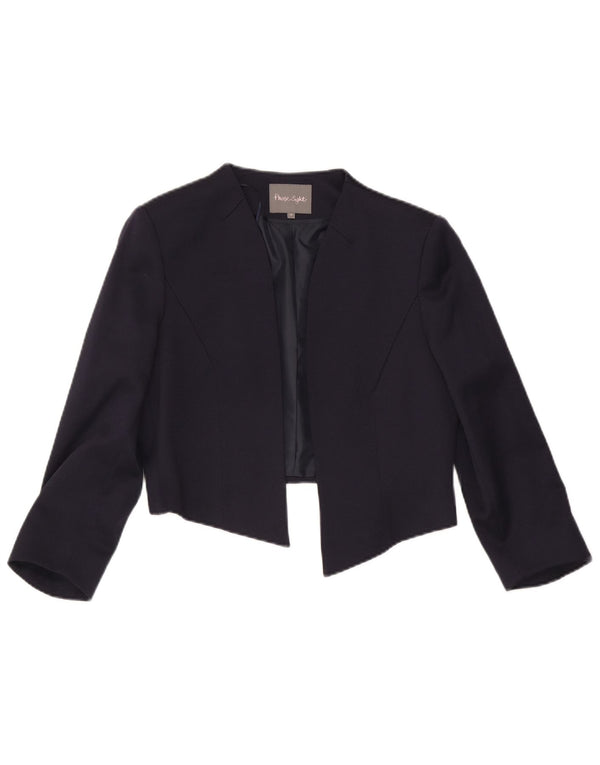 Phase Eight Chaqueta Bolero Abierta de Manga 3/4 para Mujer UK 44 Grande Azul Marino