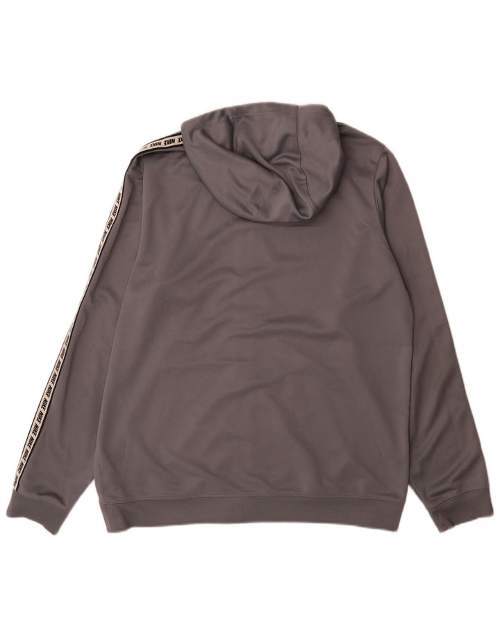 Nike Sudadera con capucha y cremallera gráfica para hombre Gris grande Poliéster con bloques de color