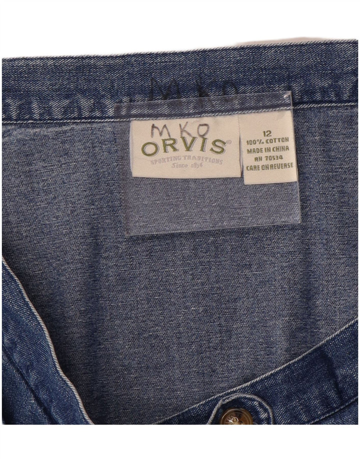 Orvis Falda vaquera para mujer US 12 grande W32 algodón azul