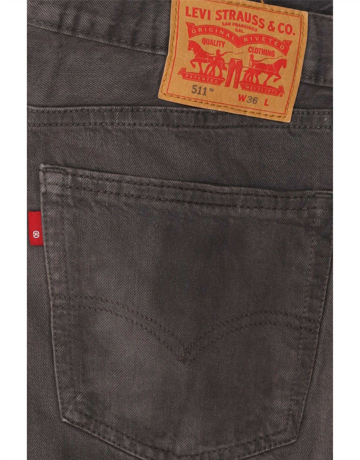 Levi's Mens 511 pantalones cortos de mezclilla grande W36 algodón gris