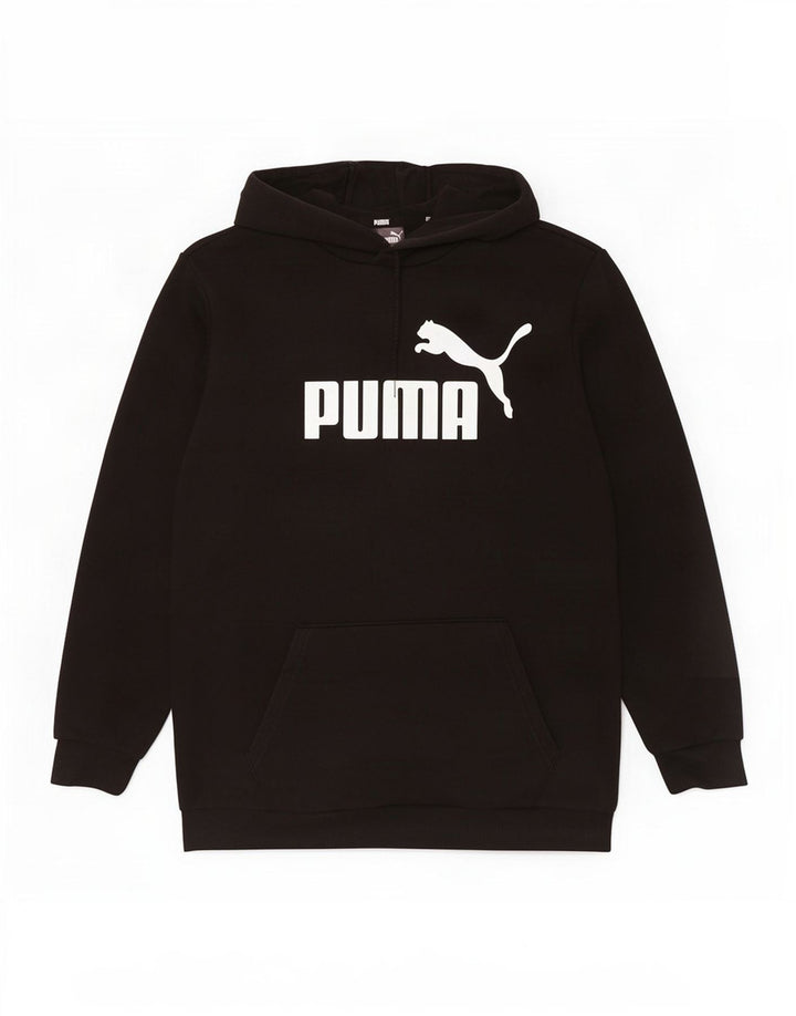 Puma Hombre Sudadera Con Capucha Gráfica Jersey De Algodón Negro Mediano