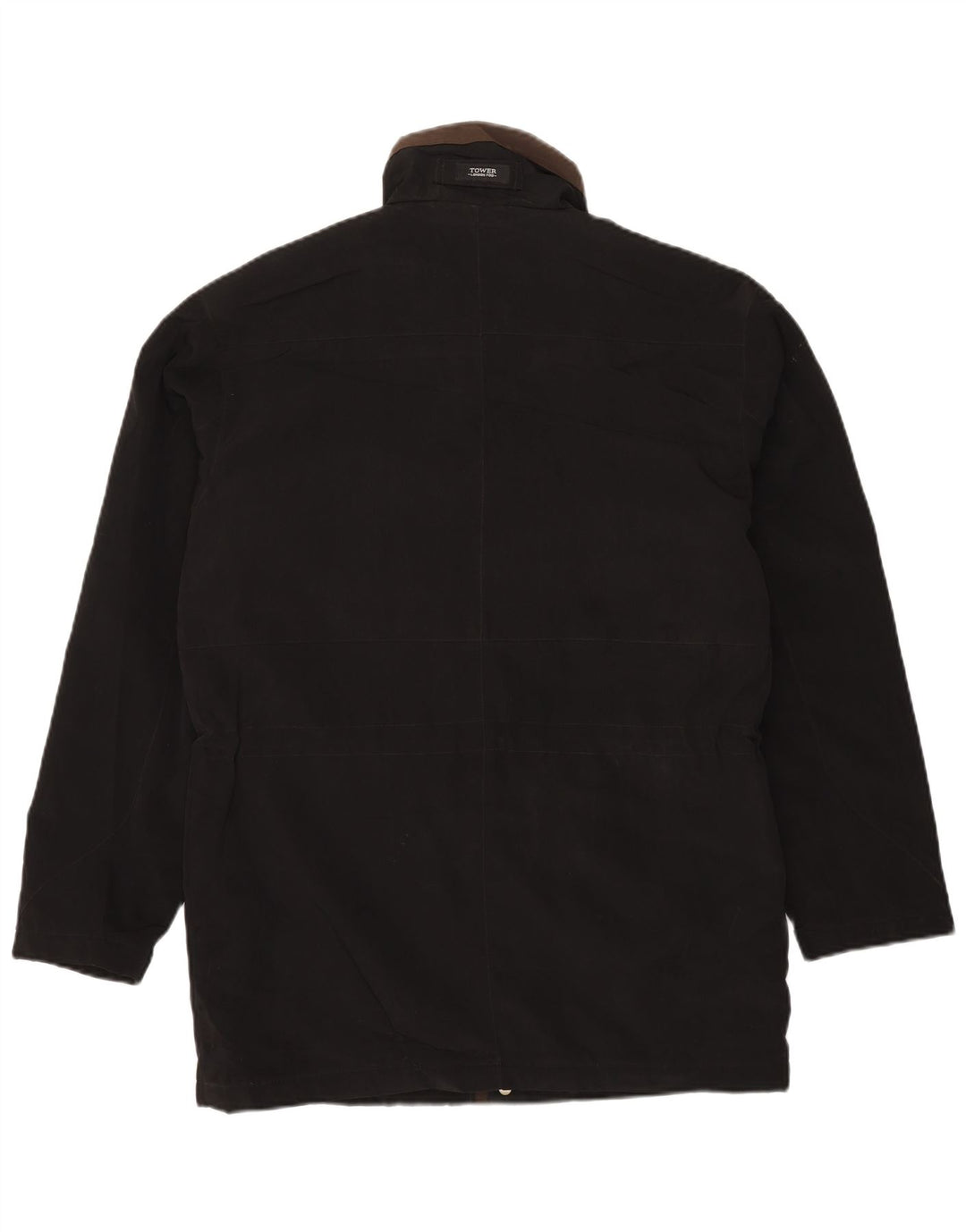 LONDON FOG Chaqueta utilitaria para hombre UK 38 Mediana Negro Poliéster