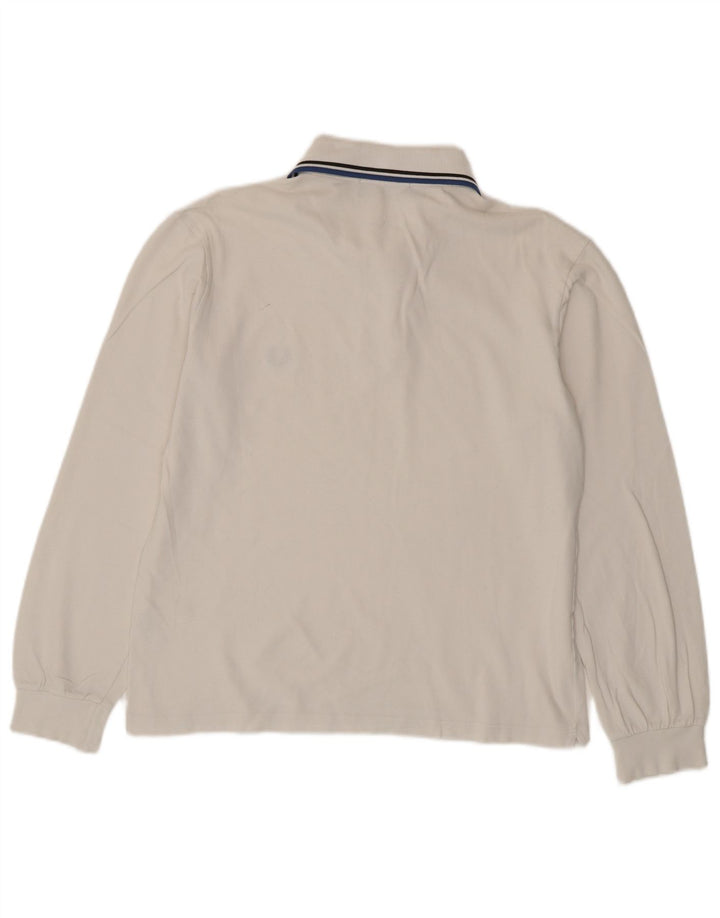 Fred Perry Polo De Manga Larga Para Hombre Algodón Blanco Medio