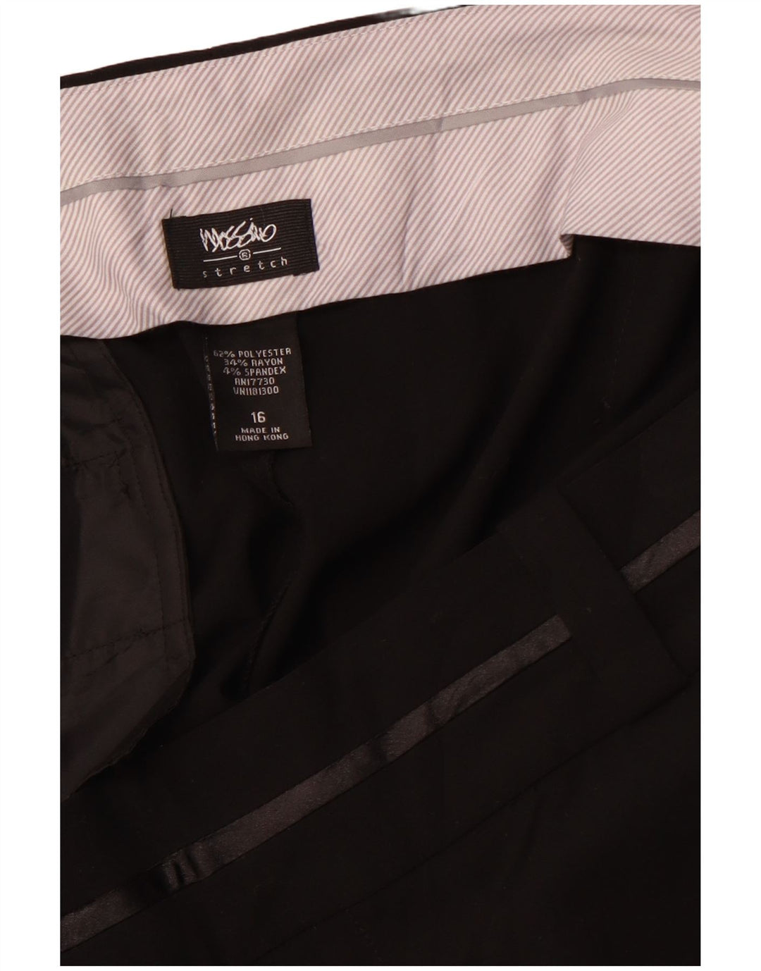 MOSSIMO Pantalones de traje con corte de bota de cintura alta para mujer US 16 2XL W38 L32 Negro