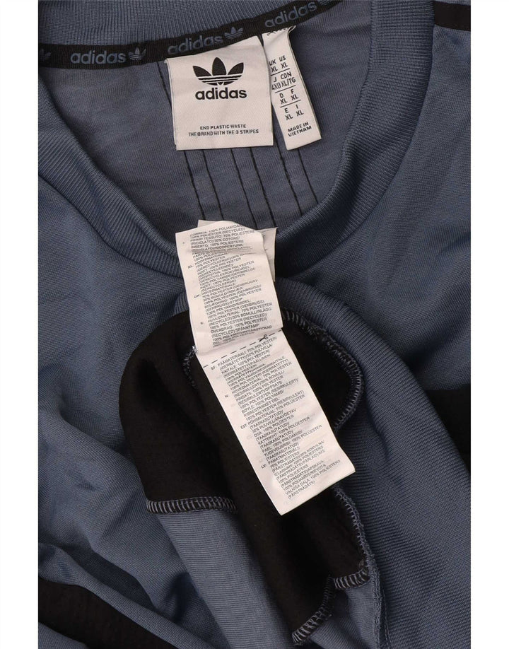 Adidas Hombre Sudadera Jumper XL Gris Colorblock Poliéster