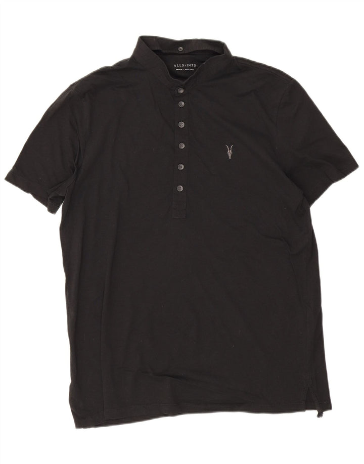 All Saints Polo Hombre Algodón Negro Mediano