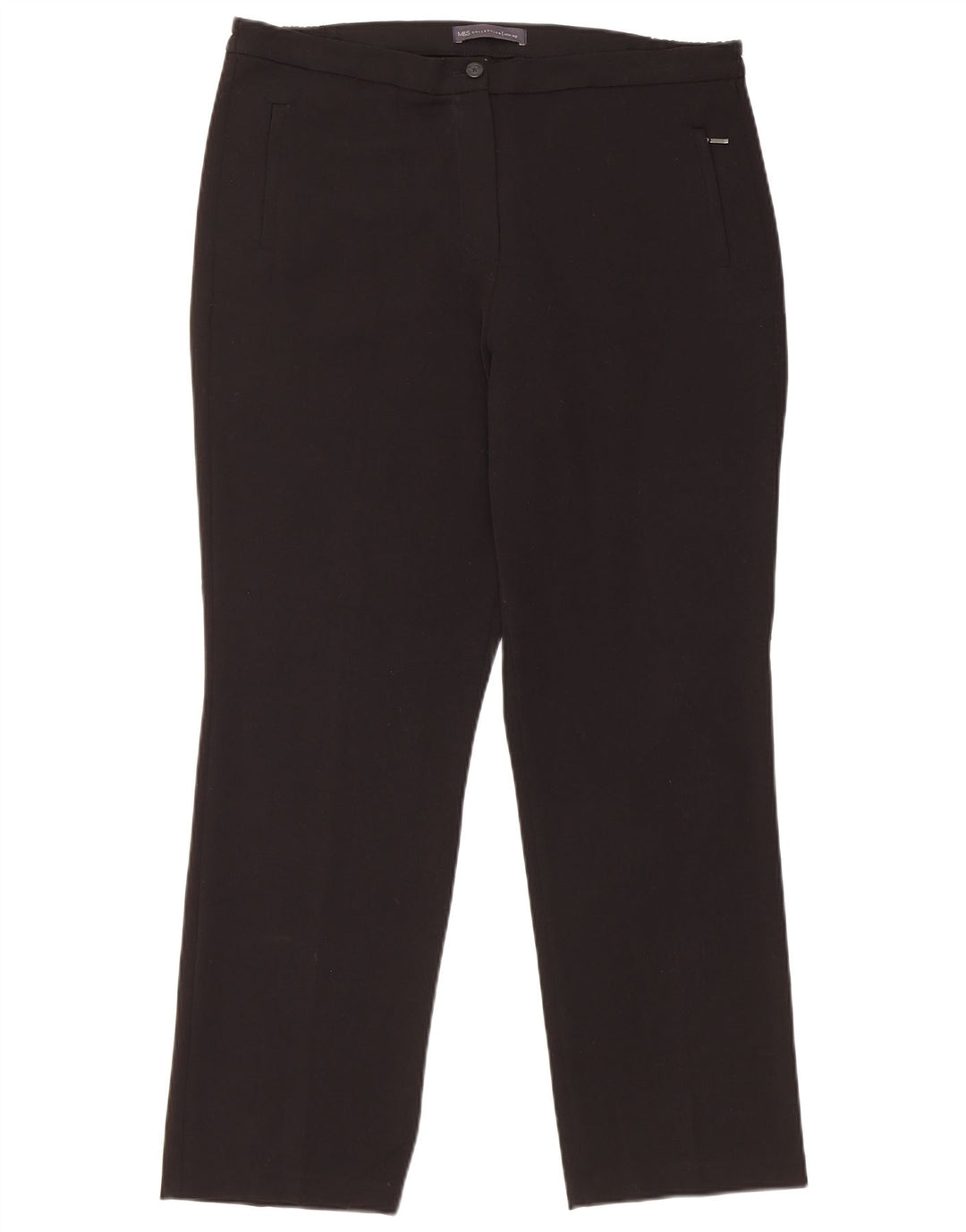 Marks & Spencer Pantalones informales ajustados para mujer W36 L28 Negro