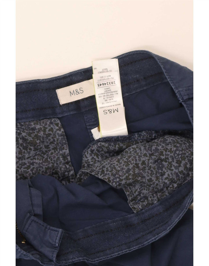 Marks & Spencer Pantalones Chinos para Mujer UK 12 Medium W32 L27 Azul Marino