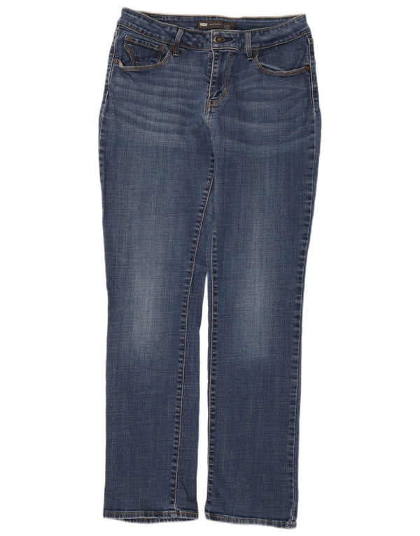 Levi's Jeans rectos de talle medio con curva audaz para mujer US 10 Large W30 L30 Azul